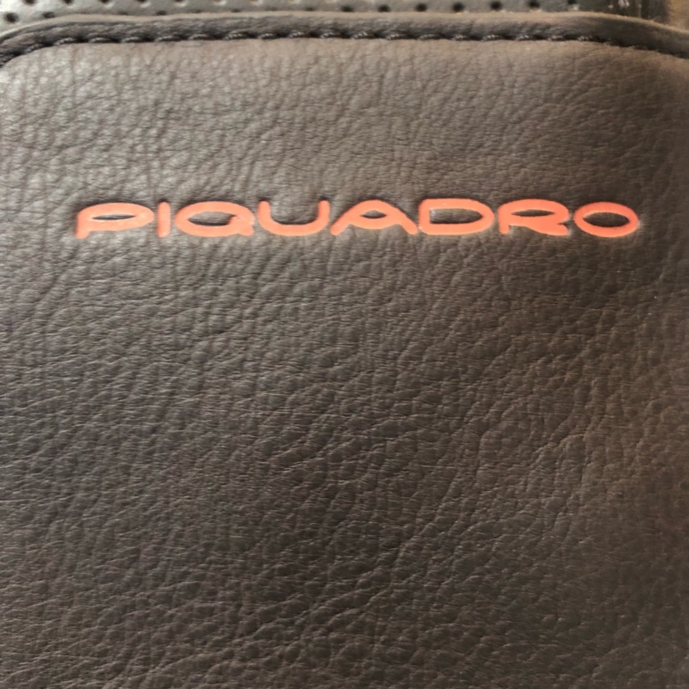 Piquadro Black Leather Cross Body Bag